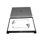 DURAFORCE New For HP 15-DW 15-dw1083wm Top Back Cover & Bezel Hinges Silver L52012-001 US