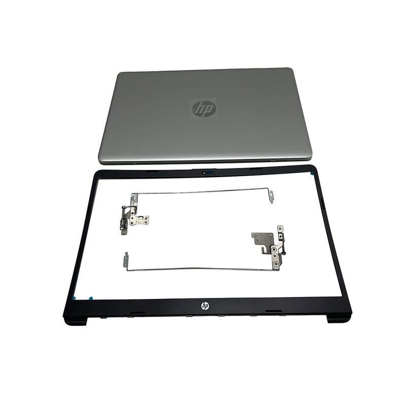 DURAFORCE New For HP 15-DW 15-dw1083wm Top Back Cover & Bezel Hinges Silver L52012-001 US