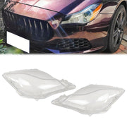 DURAFORCE A Pair Front Side Headlight Lens Cover For 2014- 2017 Maserati Quattroporte