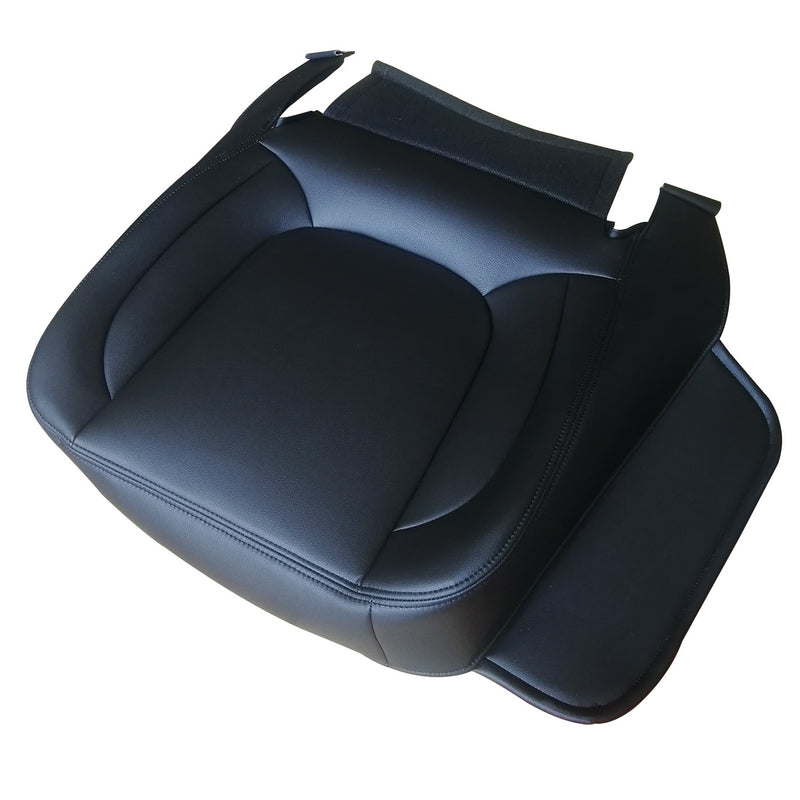 DURAFORCE Passenger Bottom Leather Seat Cover For 2004 2005 Dodge Ram 1500 2500 Dark Gray