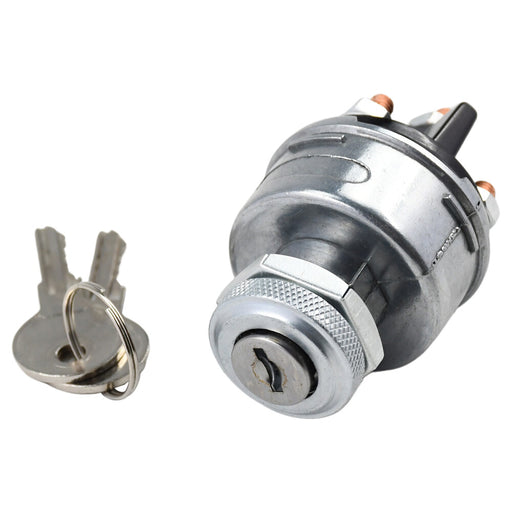 DURAFORCE Car Tractor Trailer Ignition Switch w/ 2 Key Universal Ignition Starter Switch