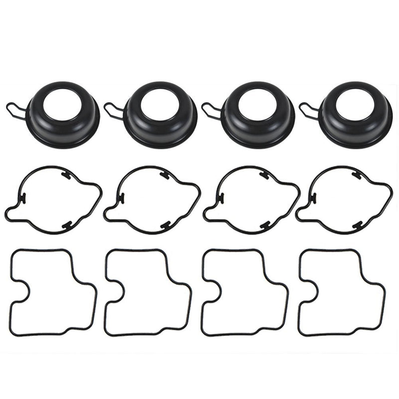 DURAFORCE 4Pcs Carburetor Repair Kit Plunger Diaphragm Part For Honda CBR600 F4