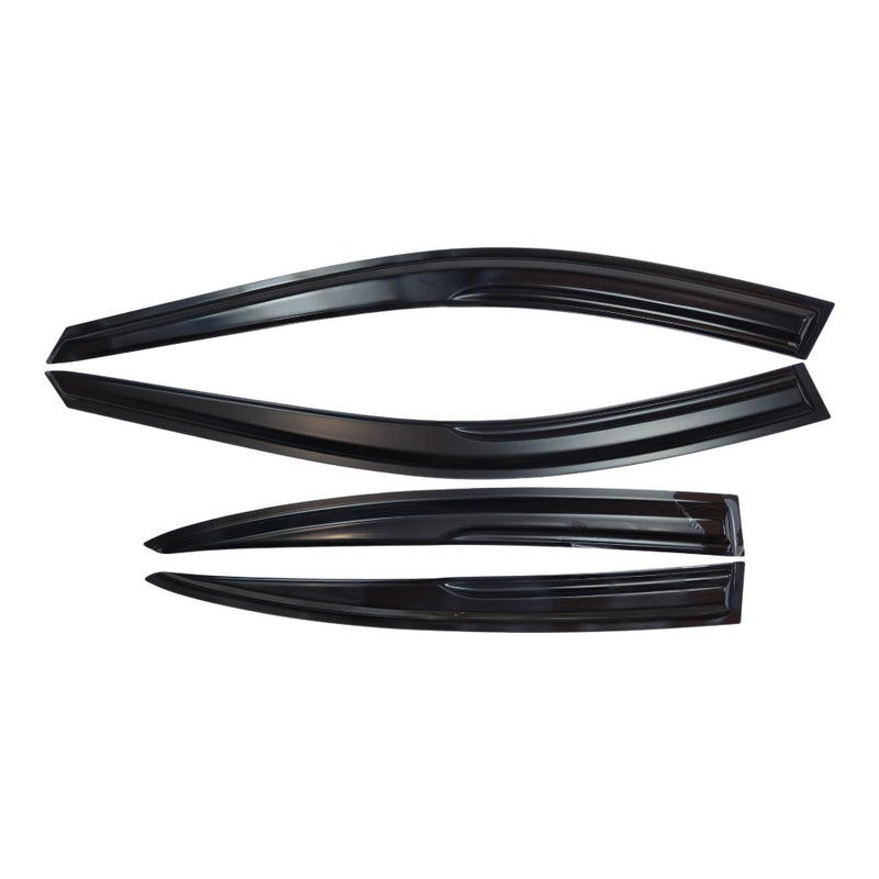 DURAFORCE Window Visor Vent Rain Shades Guards Deflectors For 04-08 Acura TL Sedan Black