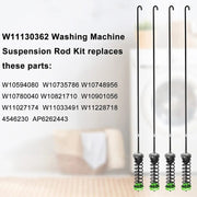 DURAFORCE 4Pcs W11130362 Washer Suspension Rod Kit For Whirlpool W10594080 Washing Machine