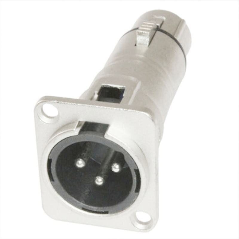 3Pin XLR Male to Female Audio Pass Thru Feed Panel Mount Connector Adapter US