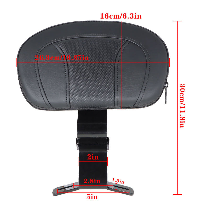 DURAFORCE NEW Front Driver Rider Backrest Fit For CVO Touring Road King Glide FLHR 2009-Up