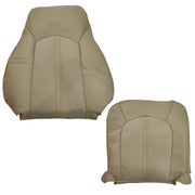 DURAFORCE 2008 to 2013 For Cadillac CTS Front Driver Top & Bottom Leather Seat Covers Tan