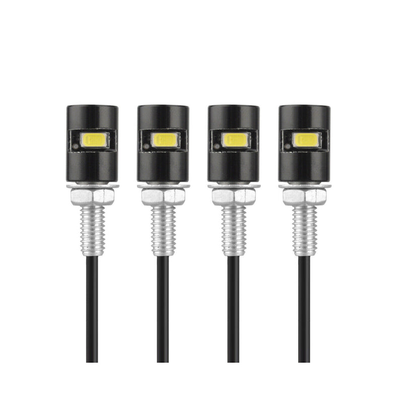 DURAFORCE 4Pack Motorcycle Car LED License Plate Light 5630/5730 SMD Screw Bolt Lamp Bulbs