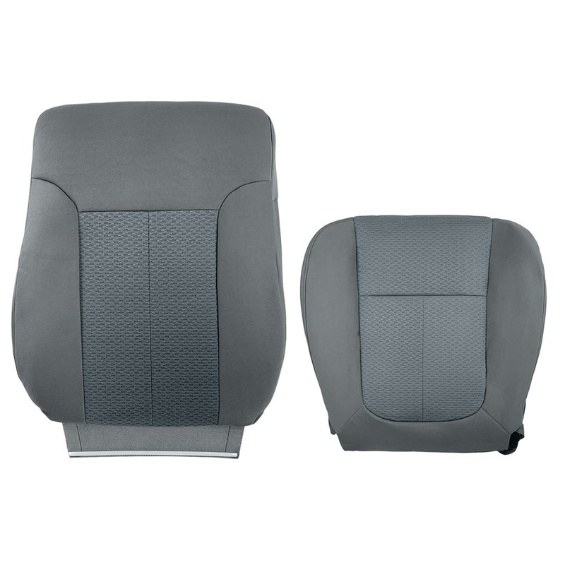 DURAFORCE Driver Bottom & Top Cloth Seat Cover Gray Fit For 2011-2014 Ford F150 STX XL XLT