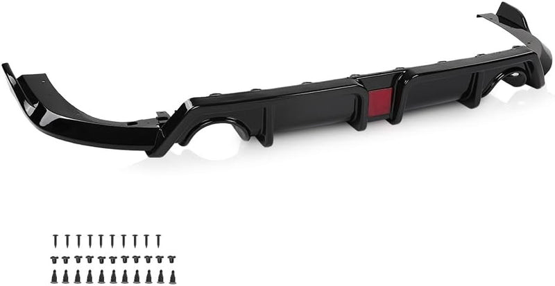 DURAFORCE For 2016-21 Civic Sedan Gloss Black DIffuser Kit W/ LED Light