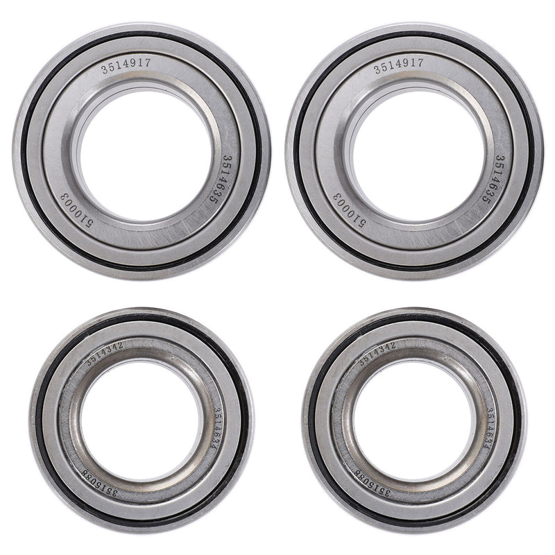 DURAFORCE Front & Rear Wheel Bearings For Polaris Ranger 400 425 500 570 700 800 ETX EV TM