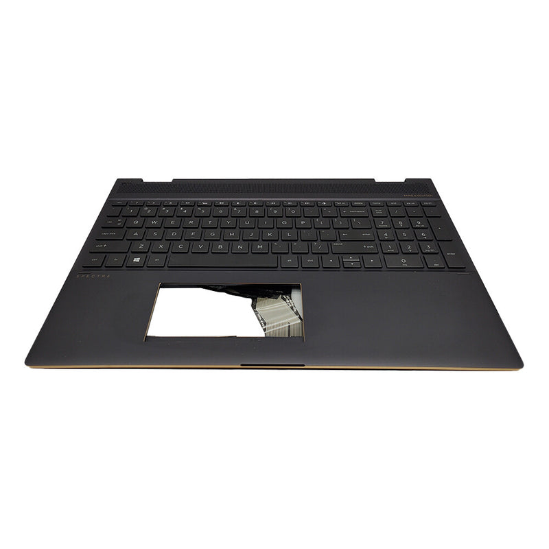 DURAFORCE Palmrest For HP Spectre x360 15-CH L15588-001 Backlit Keyboard Brown Upper Case
