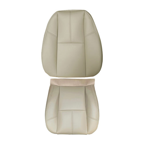 DURAFORCE For 2007-2014 Chevy Silverado Driver Bottom & Top leather seat cover Light Tan