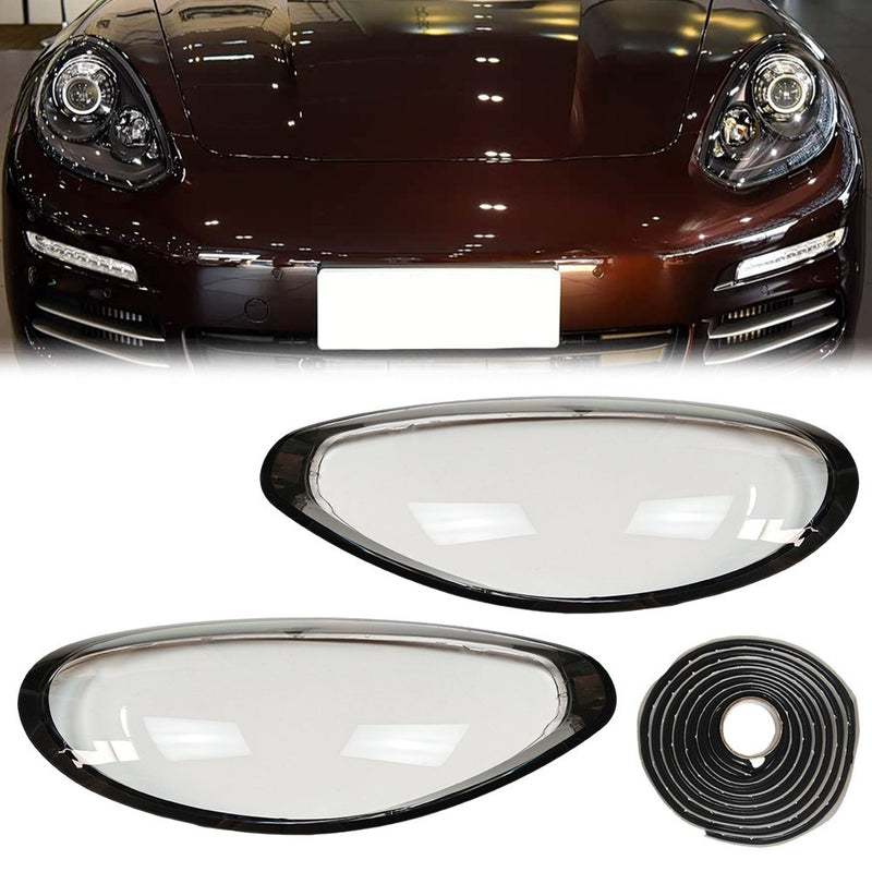 DURAFORCE Headlight Lens Shell+Sealant Glue For Porsche Panamera 970 2014-16