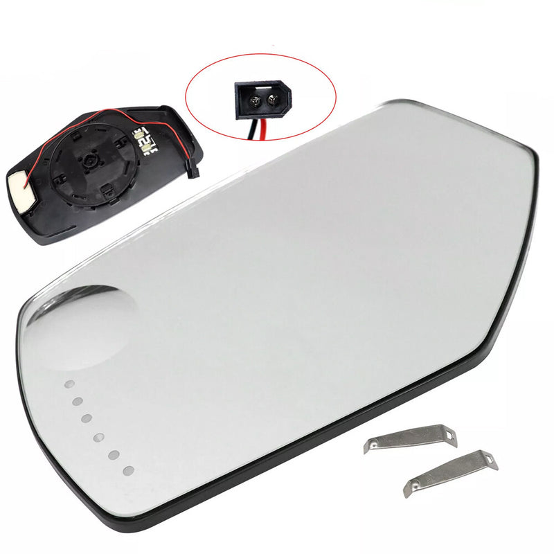DURAFORCE NEW Left Driver Side Power Heated Mirror Glass w/ Signal For 2014-2017 Silverado