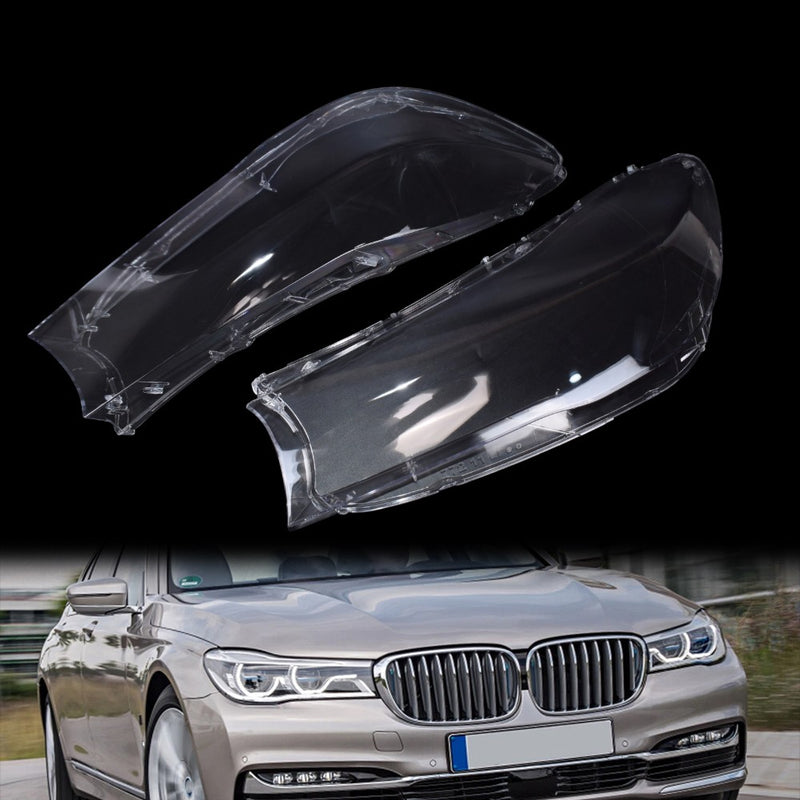 DURAFORCE 2x Headlight Lens Cover Shell Clear For BMW 7 Series G11 G12 740i 750i 2016-2019