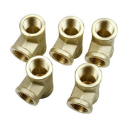 DURAFORCE 10Pcs-1/4 NPT Female Thread Brass Pipe Fitting Tee Hose Connector 1/4" 3 Ways
