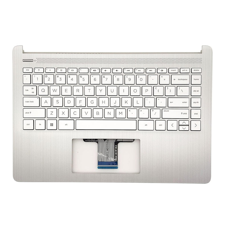 DURAFORCE Silver Palmrest Keyboard For HP 14-DQ 14-FQ0110WM 14s-dq 14s-fq 14-FQ L88200-001