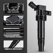 DURAFORCE UF611 Ignition Coil & Double Iridium Spark Plug 27300-3F100 C1667 For HYUNDAI