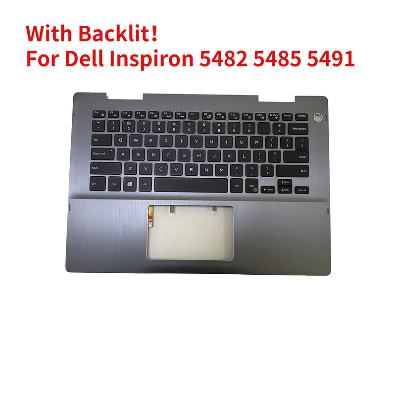 DURAFORCE For Dell Inspiron 5482 5485 5491 Palmrest Backlit Keyboard 09VMHF 9VMHF New Gray