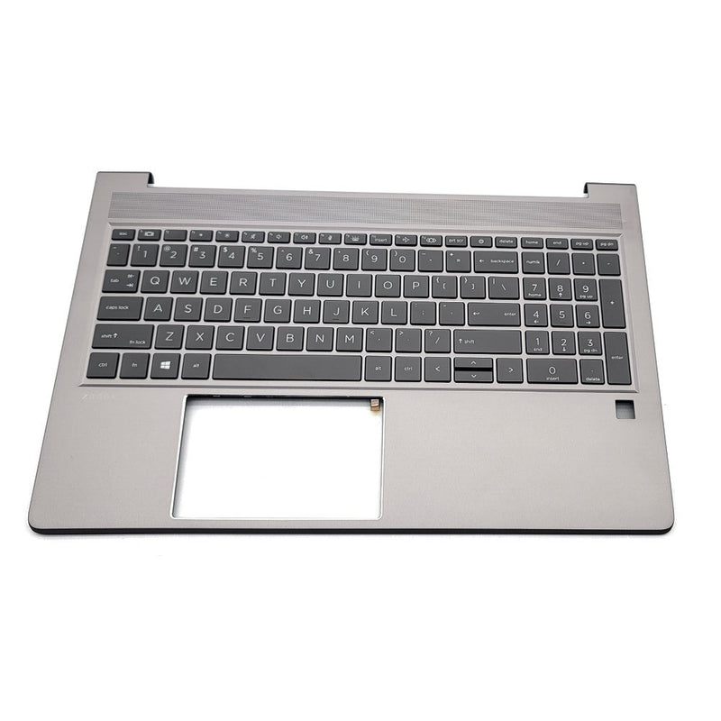 DURAFORCE New Palmrest For HP ZBOOK Power 15 G9 Keyboard White Backlit Gray N06912-001 US