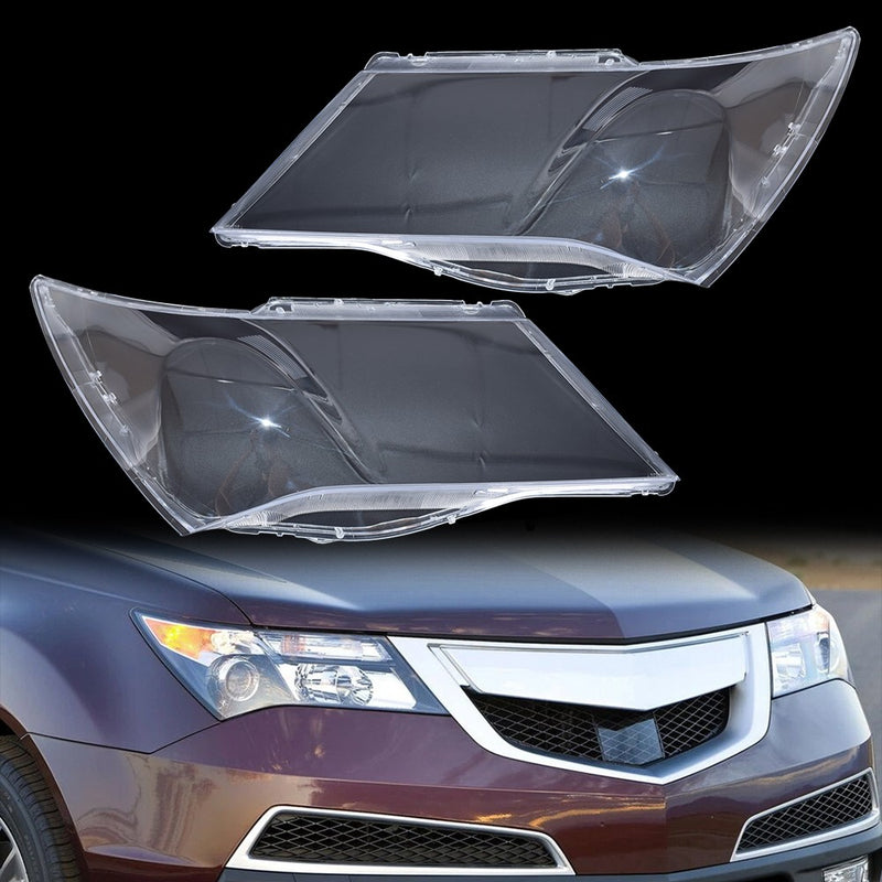 DURAFORCE A Pair Headlight Headlamp Lens Cover Replacement For Honda Acura MDX 2007-2013