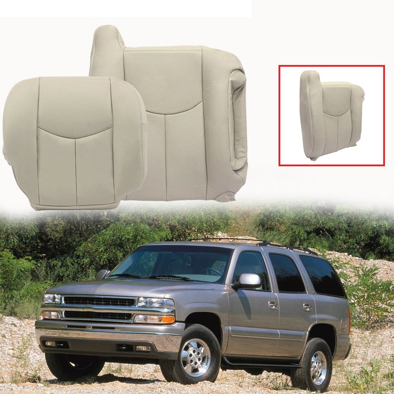 Passenger Bottom Top Leather Seat Covers for 2003 2006 for Chevy Tahoe
