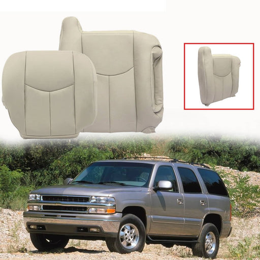 DURAFORCE Passenger Bottom Top Leather Seat Covers for 2003 2006 for Chevy Tahoe