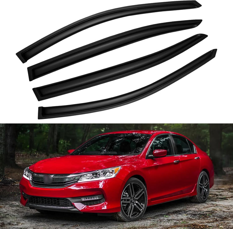 DURAFORCE For 2009-2012 8TH Gen Honda Accord JDM Style Window Visor Vent Rain Guards