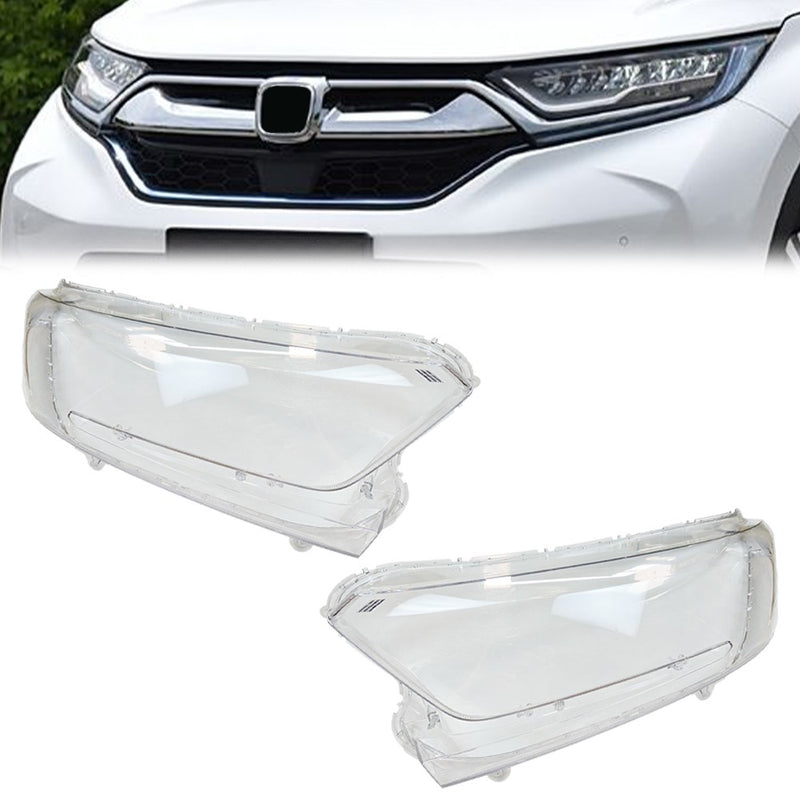 DURAFORCE A Pair Front Headlight Lens Cover Shell For Honda CR-V 2017-2022