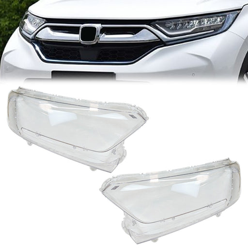 DURAFORCE A Pair Front Headlight Lens Cover Shell For Honda CR-V 2017-2022