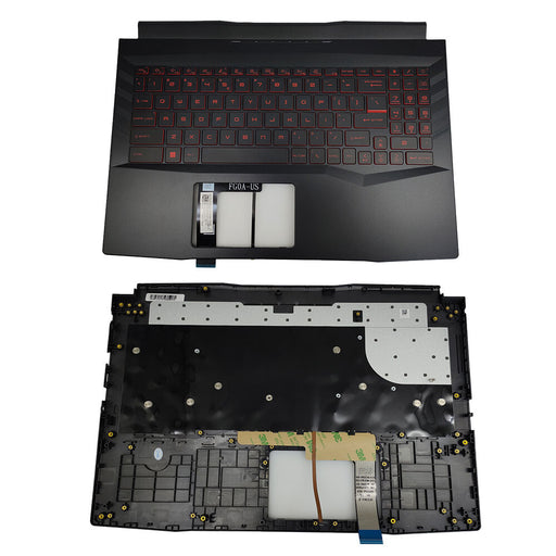 DURAFORCE New Palmrest Red Backlit Keyboard For MSI GL66 11UGK MS-1581 MS-1582 1583 15.6in