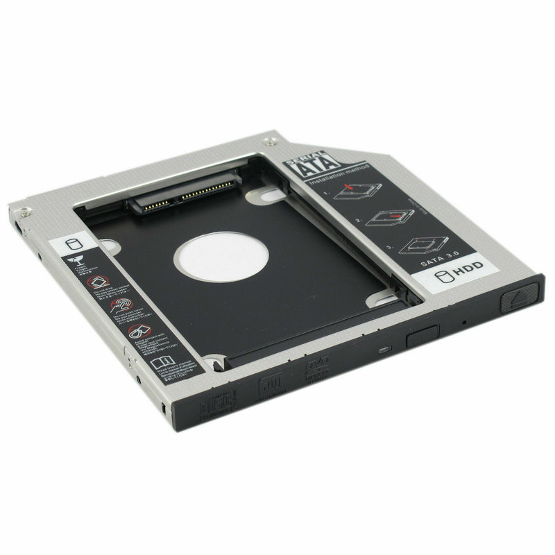 DURAFORCE 12.7mm Universal For SATA 2nd HDD SSD Hard Drive Caddy CD/DVD-ROM Optical Bay