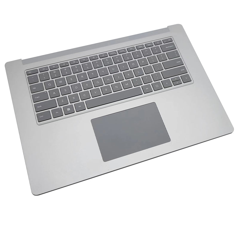 DURAFORCE New Silver Palmrest Keyboard Touchpad For Microsoft Surface Laptop 3 15" 1873 US