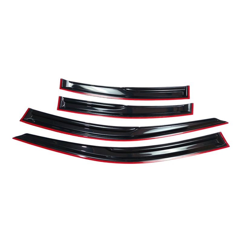 DURAFORCE FOR 2021-2025 LEXUS IS300 IS350 PREMIUM BLACK TRIM WINDOW VISOR RAIN GUARD US