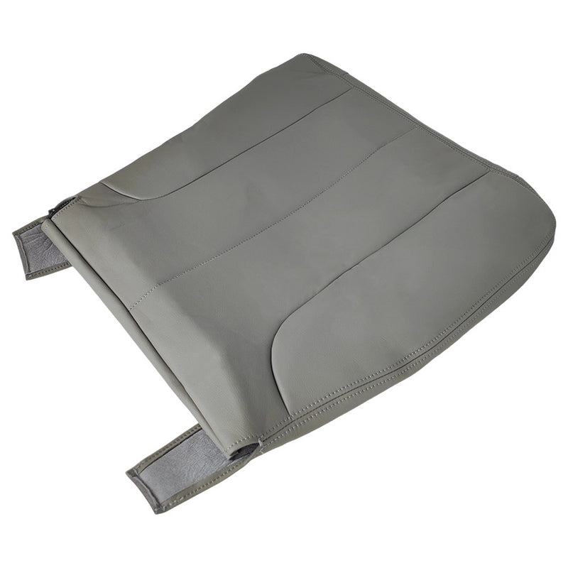 DURAFORCE Passenger Bottom Leather Seat Cover Gray Fit For 2002 - 2005 Dodge Ram 1500 SLT