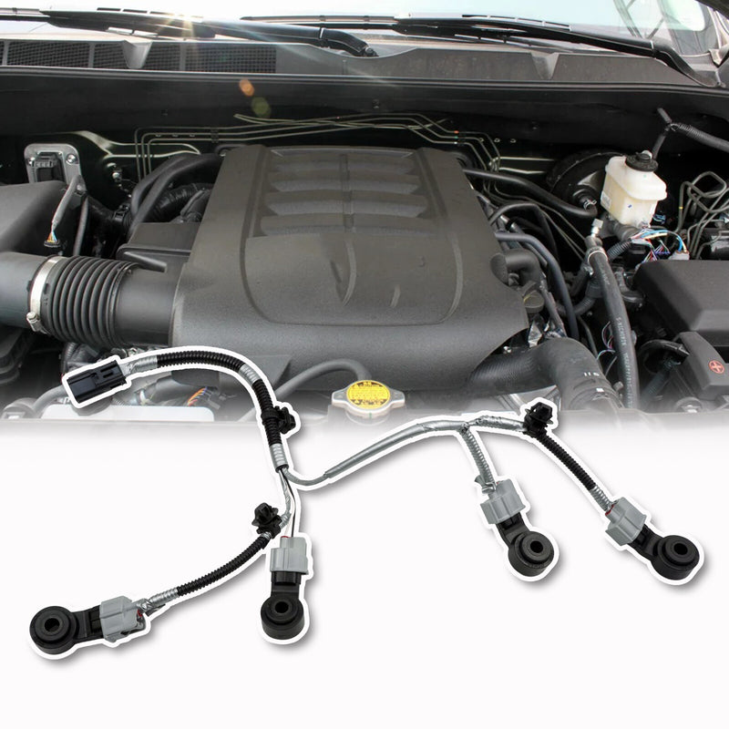 DURAFORCE 4x Wiring Harness Kit & Engine Knock Sensor For 07-20 Sequoia Tundra 5.7L