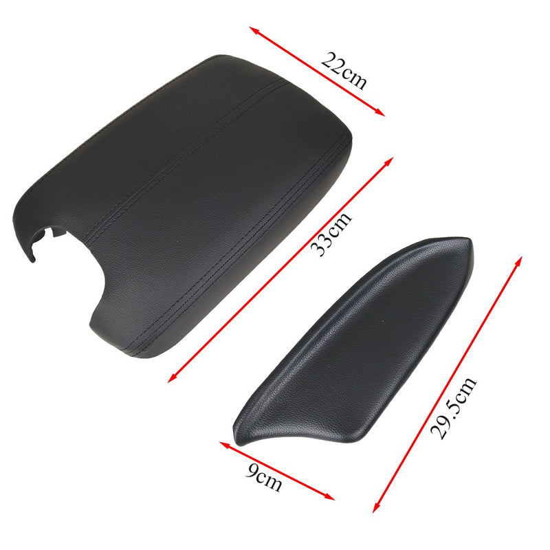 DURAFORCE Car Center Console Cover Front Door Panels Armrest Black for Honda Accord 08-12