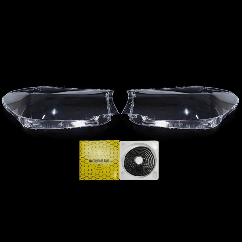 DURAFORCE For BMW G30 G31 G38 5 Series 2016-2020 Pair Headlight Len Cover+Glue Clear Shell