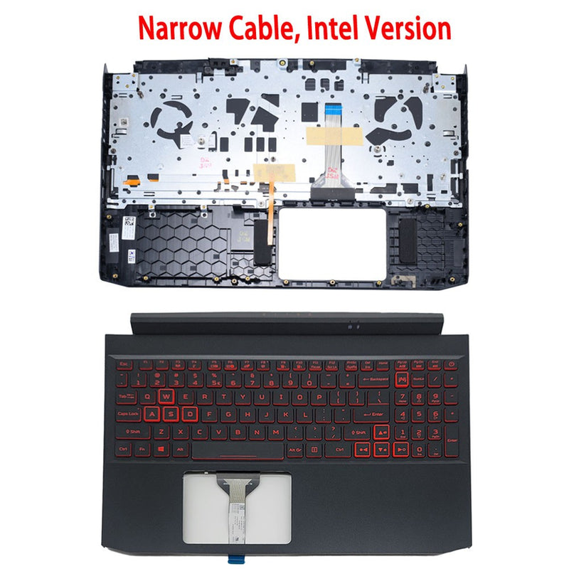 DURAFORCE For Acer Nitro 5 AN515-57 Palmrest Backlit Keyboard Narrow Cable 6B.QEXN2.001 US