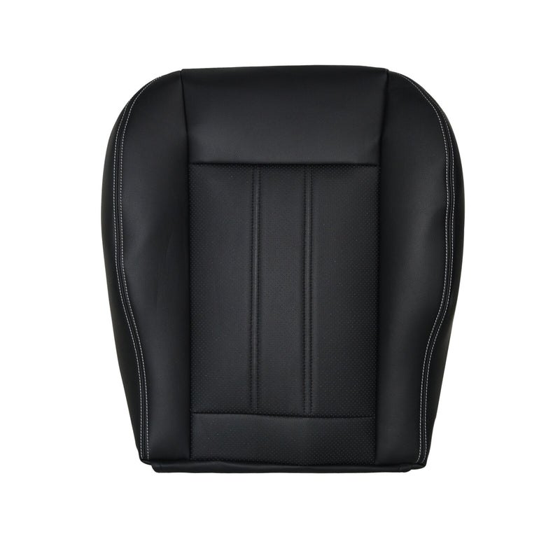 DURAFORCE Driver Side Bottom Seat Cover Black White Seam For 2008-2020 Dodge Grand Caravan