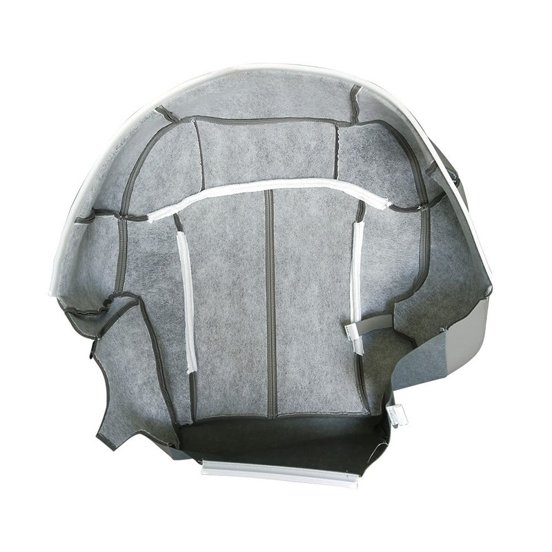 DURAFORCE For 1999 2000 2001 2002 GMC Sierra Driver Side Leather Bottom Seat Cover Gray