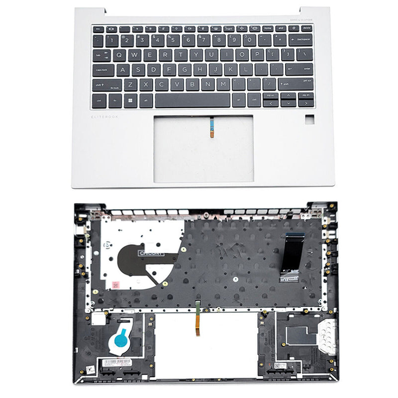 DURAFORCE New For HP Elitebook 840 G9 845 US Palmrest w/Backlit Keyboard Silver N09058-001