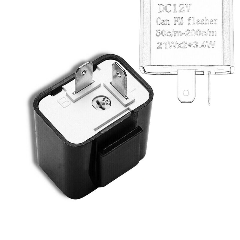 Adjustable LED Flasher Relay Turn Signal Blinker Light Motorcycle 12V 2 Pack