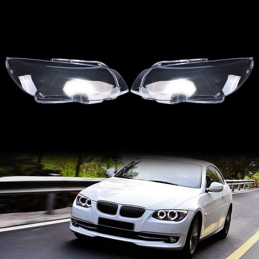 DURAFORCE A Pair For BMW E92 Coupe E93 328i 2010-2013 LCI Clear Headlight Lens Covers