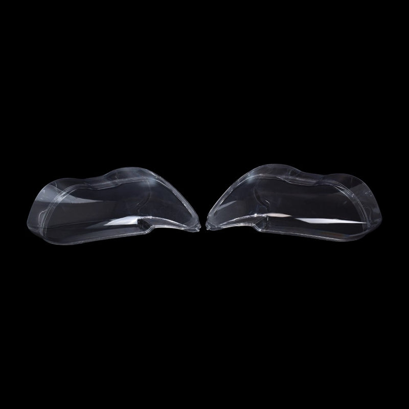 DURAFORCE Left Right Clear Headlight Headlamp Lens Cover For BMW 7 Series E65 E66 2002-05