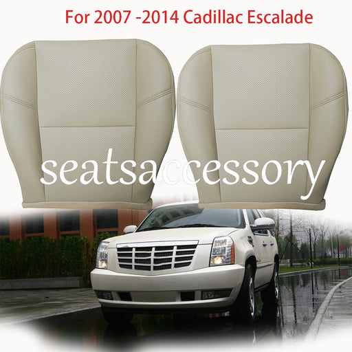 DURAFORCE For Cadillac Escalade 2007 -2014 Driver Passenger Bottom Leather Seat Cover Tan