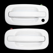 DURAFORCE Front Exterior Olympic White Painted Door Handle Set Fit For 1999-2007 Silverado