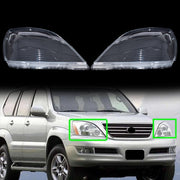 DURAFORCE Driver + Passenger Pair Headlamp Headlight Lens Covers For Lexus GX470 2003-2009