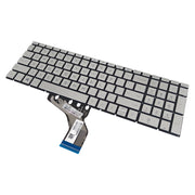 DURAFORCE Silver Keyboard For HP 15s-dy 15s-dy2000 15s-dy2073dx 15s-dy2046ms 15s-dy2xxx US